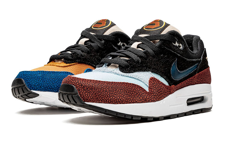 Nike De'Aaron Fox x Air Max 1 GS 'Swipa' Black/Cinder Orange/Photo Blue/Moon Particle/Desert Ore CJ9888-001 KICKSOVER