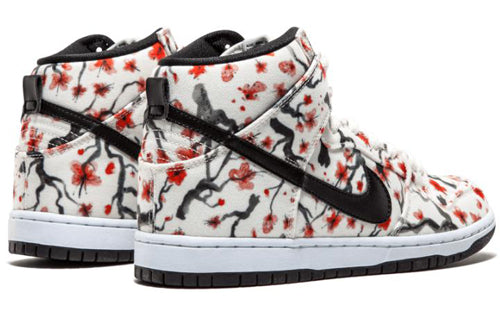 Nike SB Skateboard Dunk High Pro 'Cherry Blossom' Sail/Black-Light Crimson-White 305050-106 sneakmarks