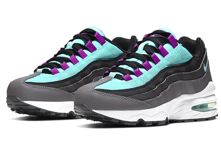 Nike Air Max 95 GS 'Gunsmoke Aurora Green' Gunsmoke/Aurora Green/Black/White 905348-034 sneakmarks