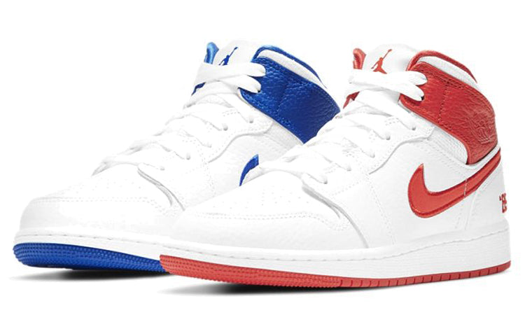 Air Jordan 1 Mid 85 GS White Red Blue DH0200-100