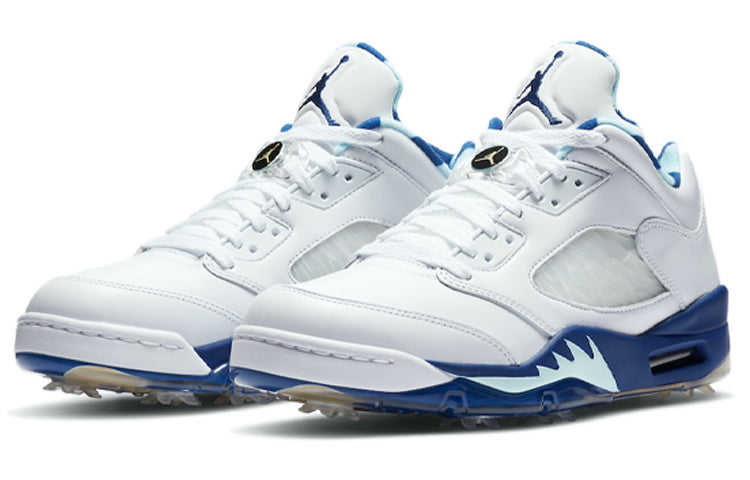 Air Jordan 5 Low Golf NRG 'Wing It' White/Topaz Mist/Celestial Gold/Deep Royal CW4206-100