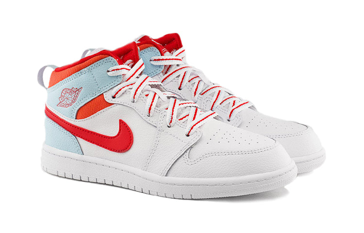 Air Jordan 1 Mid PS 'Topaz Mist' White/Topaz Mist/Ember Glow/University Red 640737-104