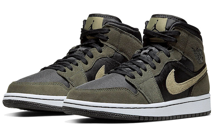 Womens WMNS Air Jordan 1 Mid Military Olive BQ6472-030