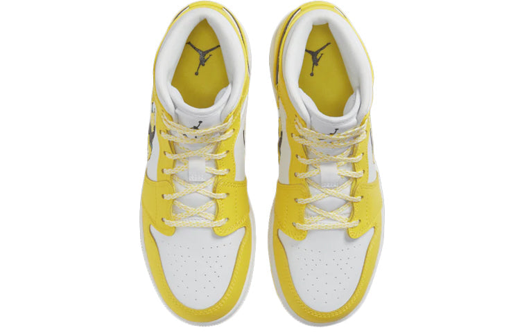 Air Jordan 1 Mid SE GS Rose Patch - Dynamic Yellow AV5174-700