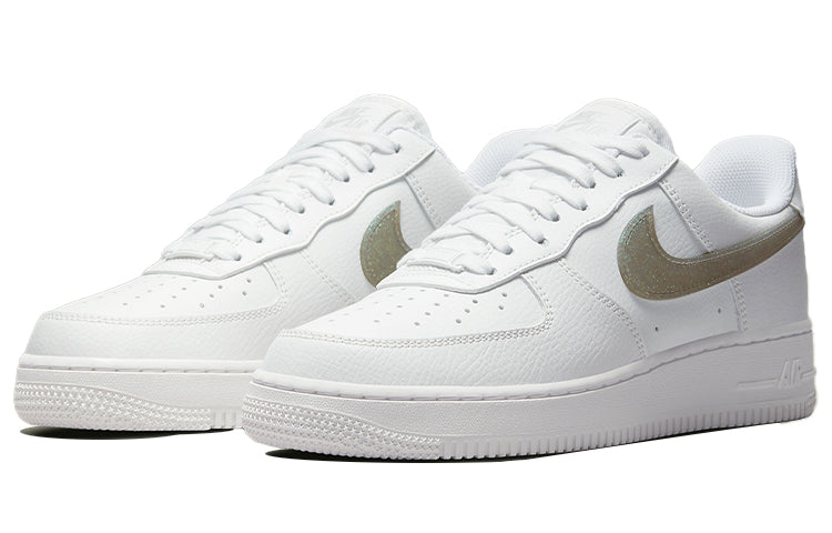 Nike Womens Air Force 1 Low Glitter Swoosh DH4407-101 KICKSOVER