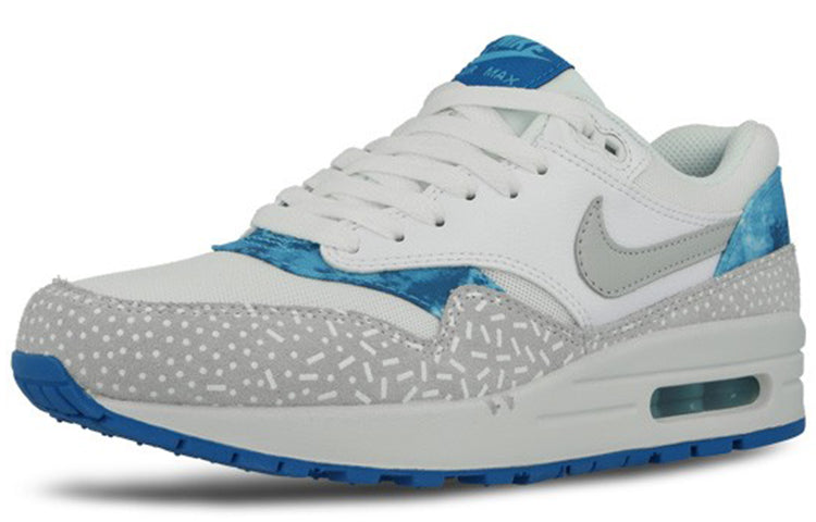 Nike Womens Air Max 1 Print White Grey Blue Sky 528898-101 KICKSOVER