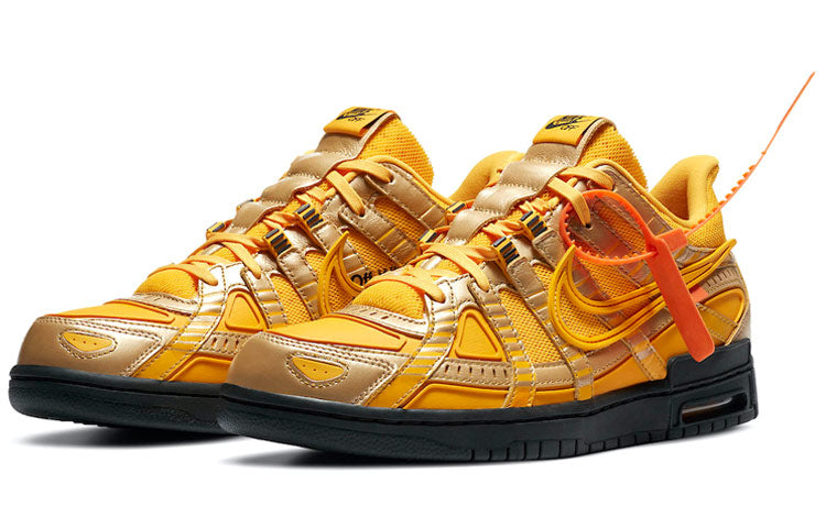 Nike Air Rubber Dunk x OFF-WHITE University Gold CU6015-700 sneakmarks