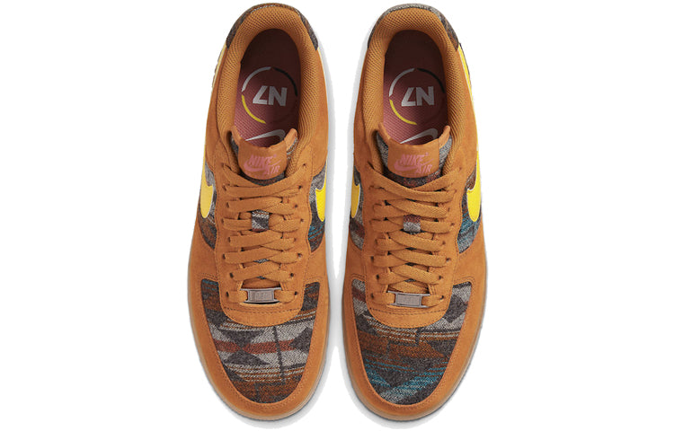 Nike Air Force 1 Low 'N7 Pendleton' Gold Suede/Dark Sulfur CQ7308-700 KICKSOVER