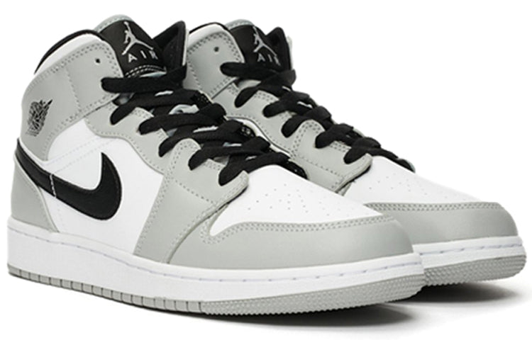 Air Jordan 1 Mid'Light Smoke Grey' GS Light Smoke Grey/Black/White 554725-092