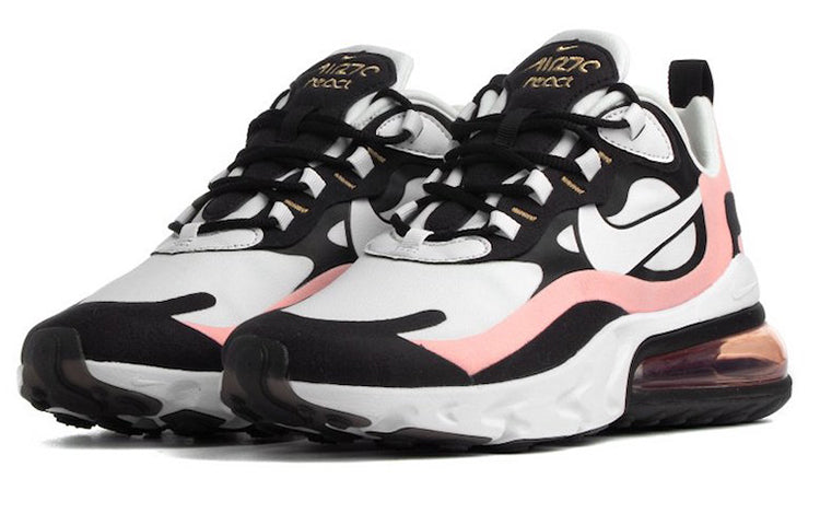 Nike Womens Air Max 270 React Black White Bleached Coral AT6174-005 KICKSOVER