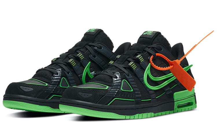 Nike Air Rubber Dunk x OFF-WHITE Green Strike CU6015-001 sneakmarks