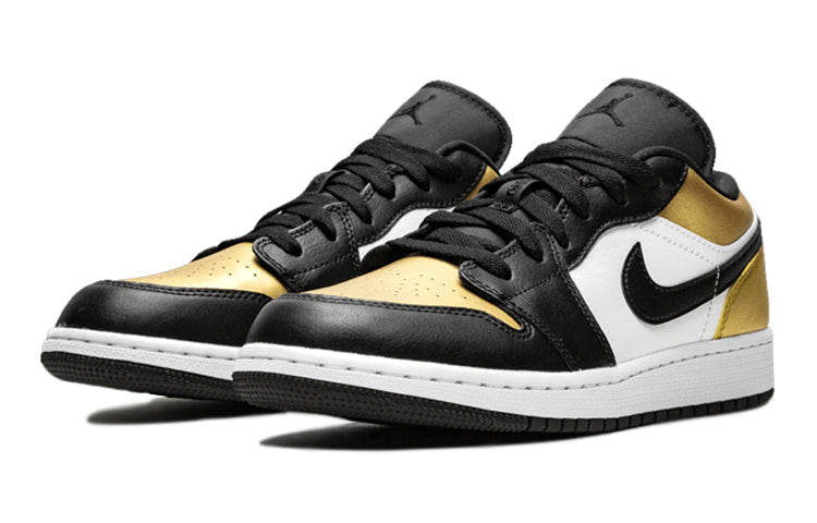 Air Jordan 1 Low'Gold Toe' GS Metallic Gold/Black/White CQ9487-700