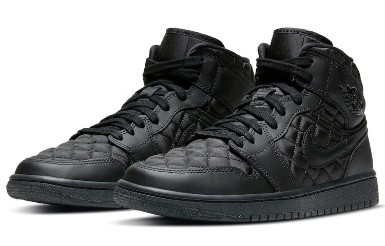 Air Jordan 1 Mid SE 'Black Quilted' Black/Black/White DB6078-001