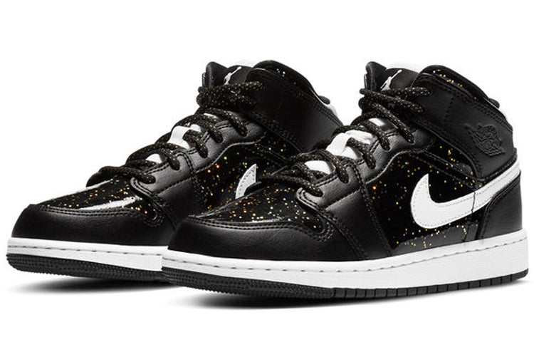 Air Jordan 1 Mid SE GS Black Glitter AV5174-001