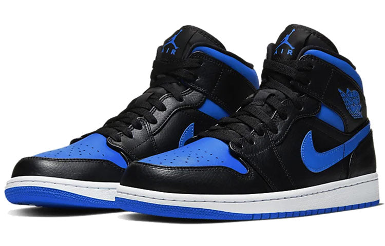 Air Jordan 1 Mid Black Hyper Royal 554724-068