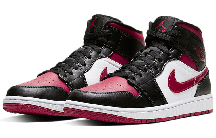 Air Jordan 1 Mid Black Noble Red 554724-066