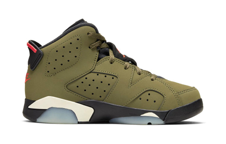 Nike Travis Scott x Air Jordan 6 Retro PS 'Olive' Medium Olive/Black/Sail/Univeristy Red CQ3565-200