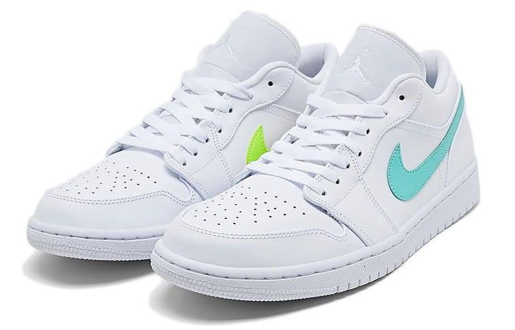 Air Jordan 1 Low 'White Multi-Color' White/Multi-Color/Light Aqua CW7033-100