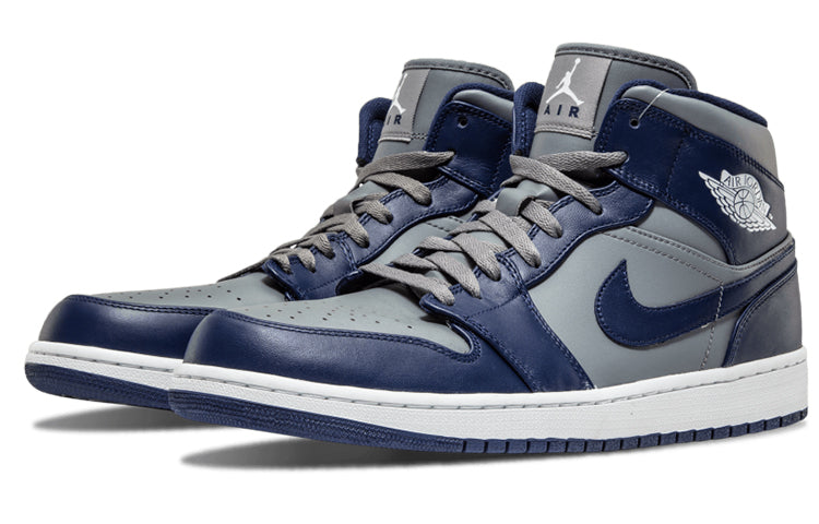 Air Jordan 1 Mid Cool Grey Midnight Navy 554724-006