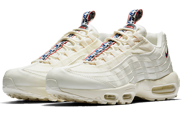 Nike Air Max 95 TT Pull Tab 'Sail' Sail/Gym Blue-Gym Red AJ1844-101 sneakmarks