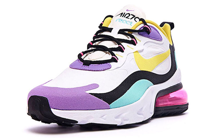 Nike Air Max 270 React White Dynamic Yellow Violet AO4971-101 KICKSOVER