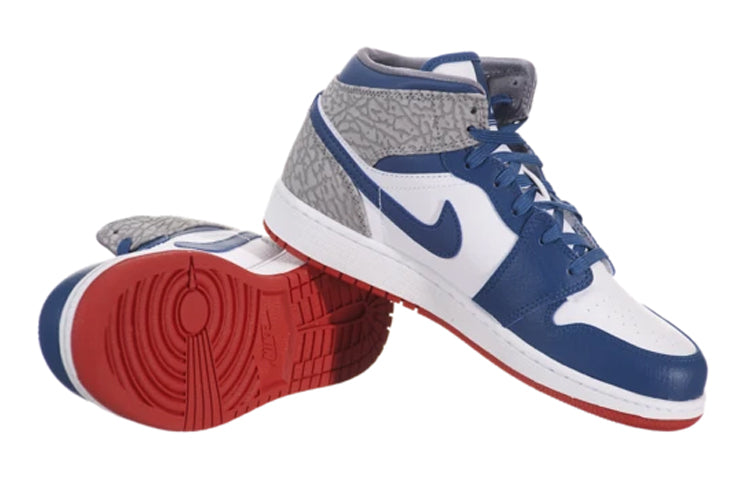 Air Jordan 1 Mid 'True Blue' (GS) 554725-107