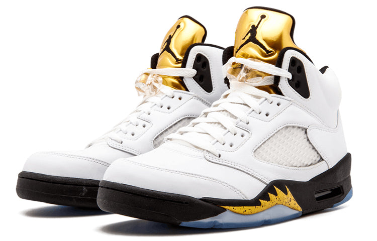 Air Jordan 5 Retro Olympic Gold Tongue 136027-133