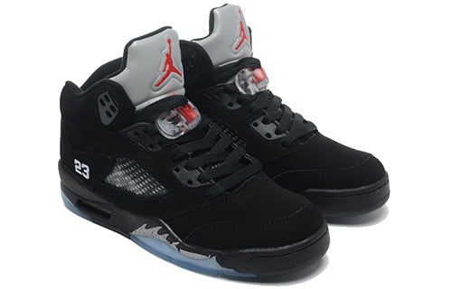 Air Jordan 5 Retro'Black Metallic Silver' 2011 GS Black/Metallic Silver-Vrsty Rd 440888-010