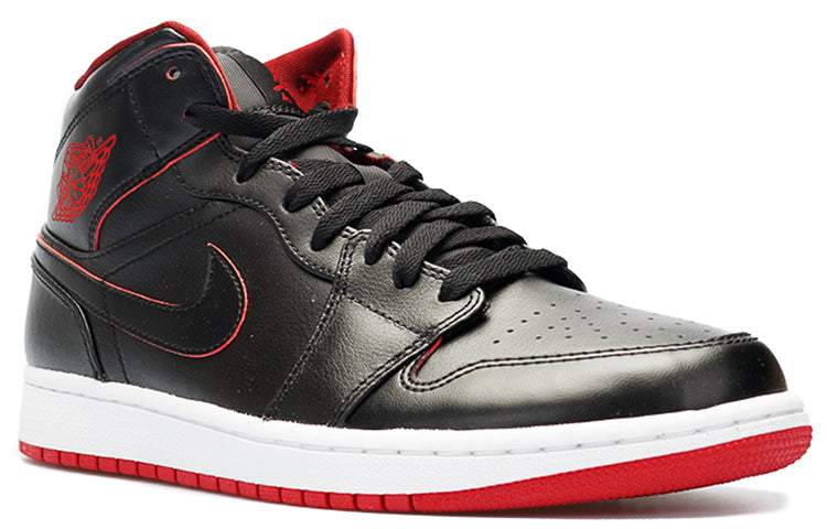 Air Jordan 1 Mid Black Gym Red 554724-028