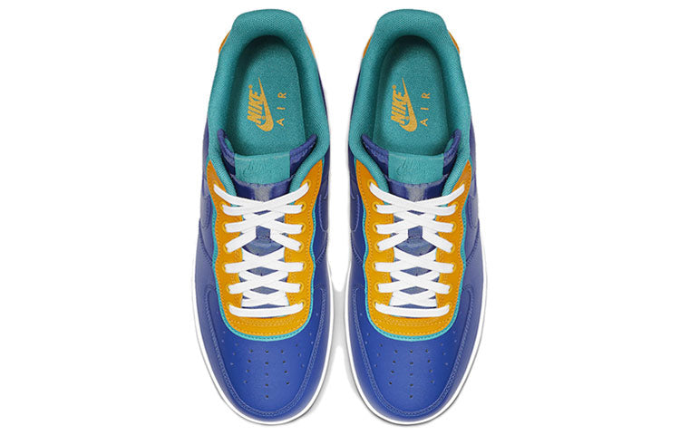 Nike Air Force 1 Low 'Double Layered - Indigo Force' Indigo Force/Canyon Gold-Spirit Teal-Indigo Force AO2439-401 KICKSOVER