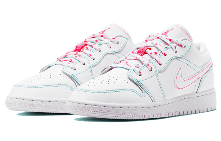 Air Jordan 1 Low'Aurora Green' GS White/White/Aurora Green/Soar 554723-101