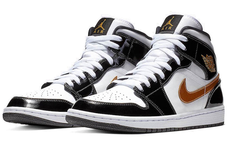 Air Jordan 1 Mid SE Black Metallic Gold 852542-007