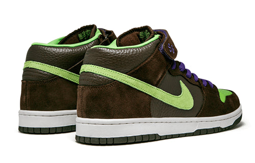 Nike Dunk Mid Pro SB Skateboard 'Donatello' Baroque Brown/ Radiant Green 314383-231 sneakmarks