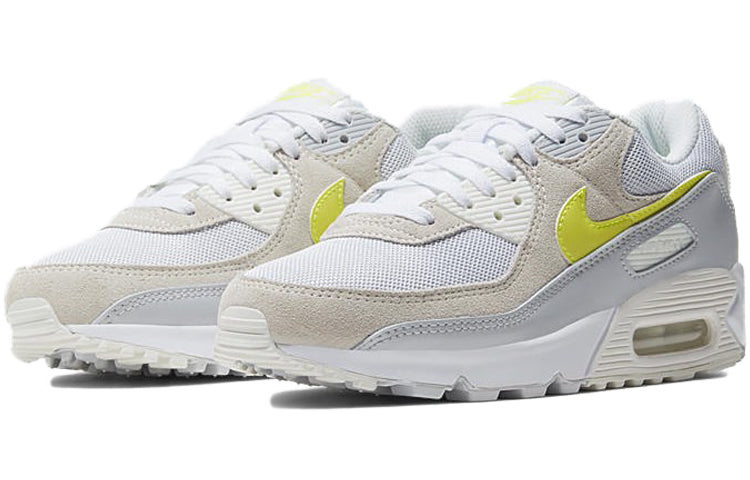 Womens Air Max 90 'Lemon Venom' White/Lemon Venom/Pure Platinum/Sail CW2650-100 KICKSOVER