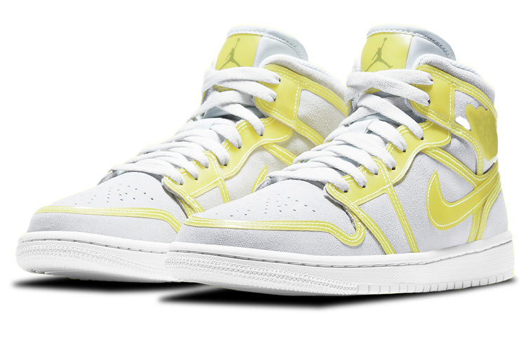 Womens WMNS Air Jordan 1 Mid LX 'Off White Opti Yellow' Opti Yellow (W) DA5552-107