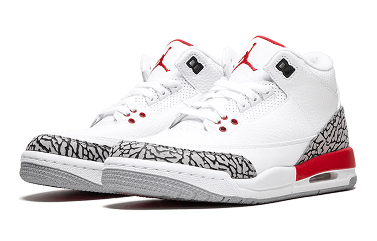 Air Jordan 3 Retro BG White Fire Red 398614-116