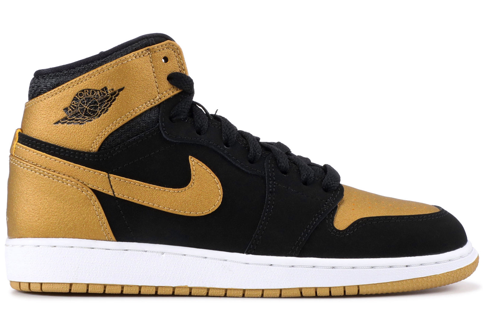 Air Jordan 1 Retro High BG 'Melo' Black/Metallic Gold-White 705300-026