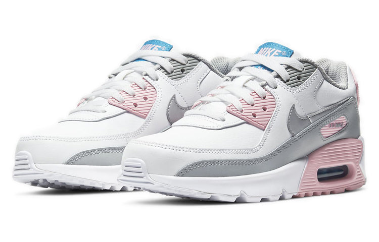 Nike Air Max 90 Leather GS 'Metallic Silver Pink' Light Smoke Grey/White/Pink/Metallic Silver CD6864-004 KICKSOVER