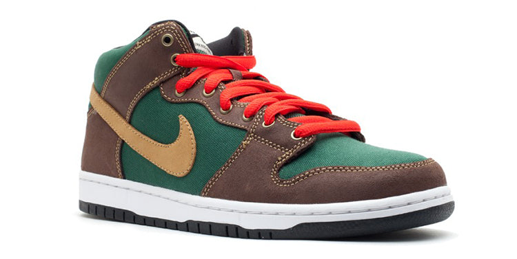 Nike Dunk Mid Pro SB Skateboard 'Patagonia' Noble Green/Mtllc Gold-Drk Ok 314383-302 sneakmarks