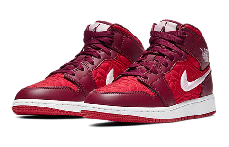 Air Jordan 1 Mid SE GS 'Gym Red' Gym Red/Pink Foam/Dark Beetroot/White AV5174-600