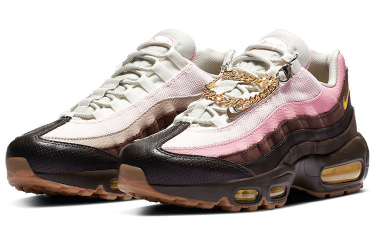 Nike Womens Air Max 95 'Cuban Link' Velvet Brown/Opti Yellow/Light British Tan CZ0466-200 sneakmarks