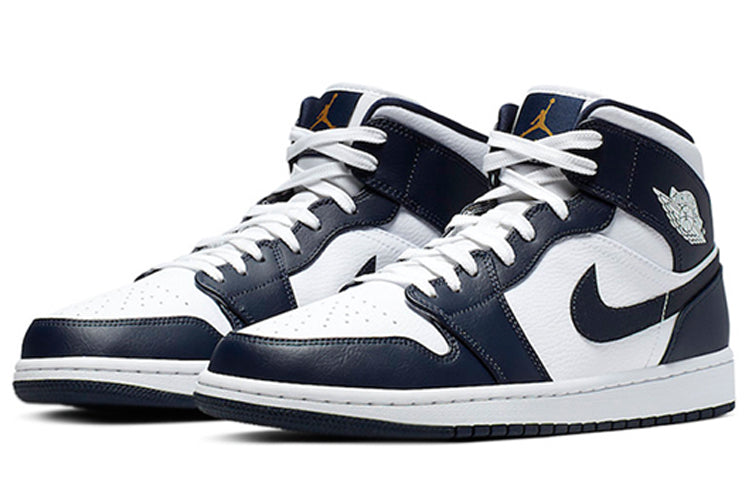 Air Jordan 1 Mid White Obsidian 554724-174