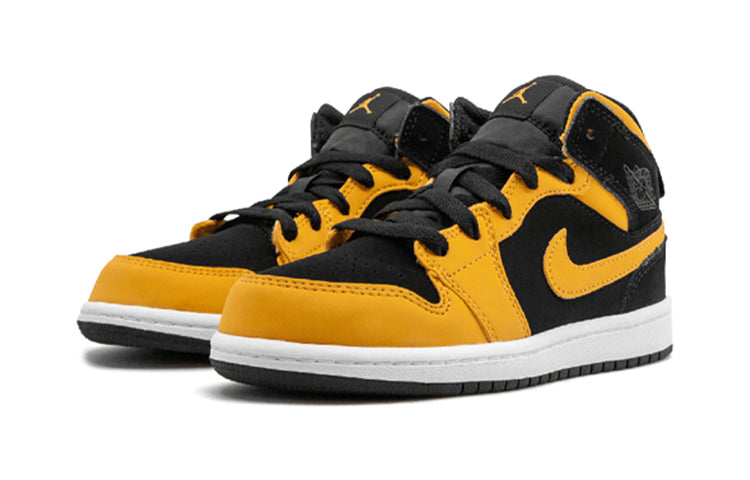 Air Jordan 1 Mid PS 'Reverse New Love' Black/White-University Gold 640734-071