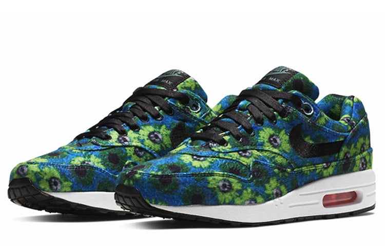 Nike Air Max 1 Premium SE 'Floral Mowabb' Oil Grey/Oil Grey/Volt/Cargo Khaki 858876-002 KICKSOVER