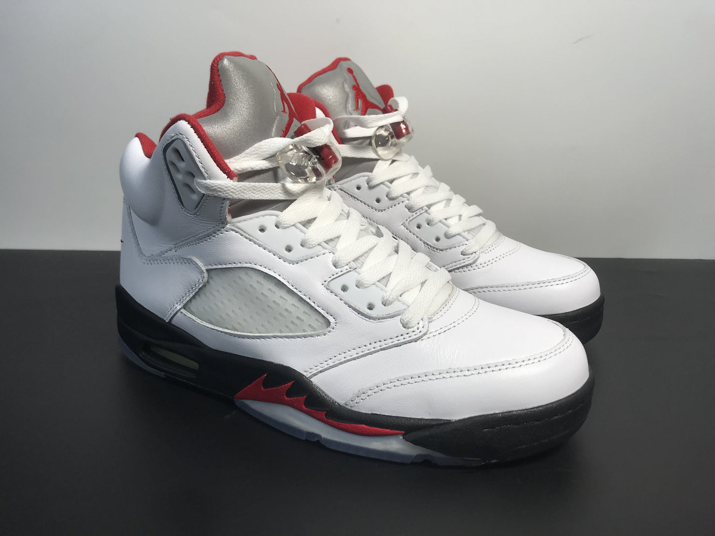 Air Jordan 5 Low Golf 'Fire Red' White Black Metallic Silver Fire Red DA1911-102