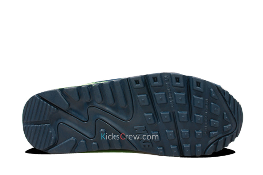 Nike Air Max 90 GS White Armry Navy Neon 307793-151