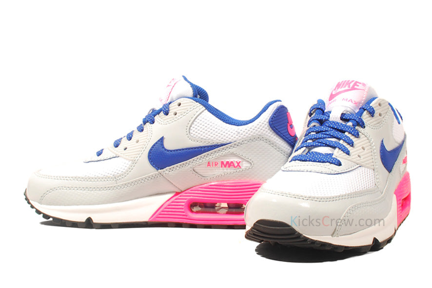 Nike Air Max 90 GS White Hyper Blue Pink 345017-116