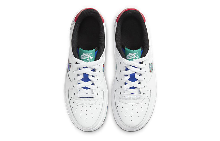 Nike Air Force 1 Low GS 'Crayon White Multi' White/Hyper Blue/Neptune Green/Multi-Color CU4632-100 KICKSOVER