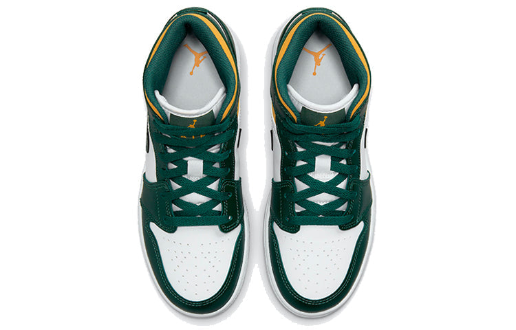 Air Jordan 1 Mid (GS) Green Yellow 554725-371