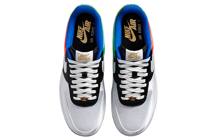 Nike Air Force 1 Low 'Olympic' Black/Metallic Silver/Chile Red DA1345-014 KICKSOVER